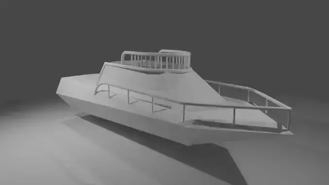 low poly boat