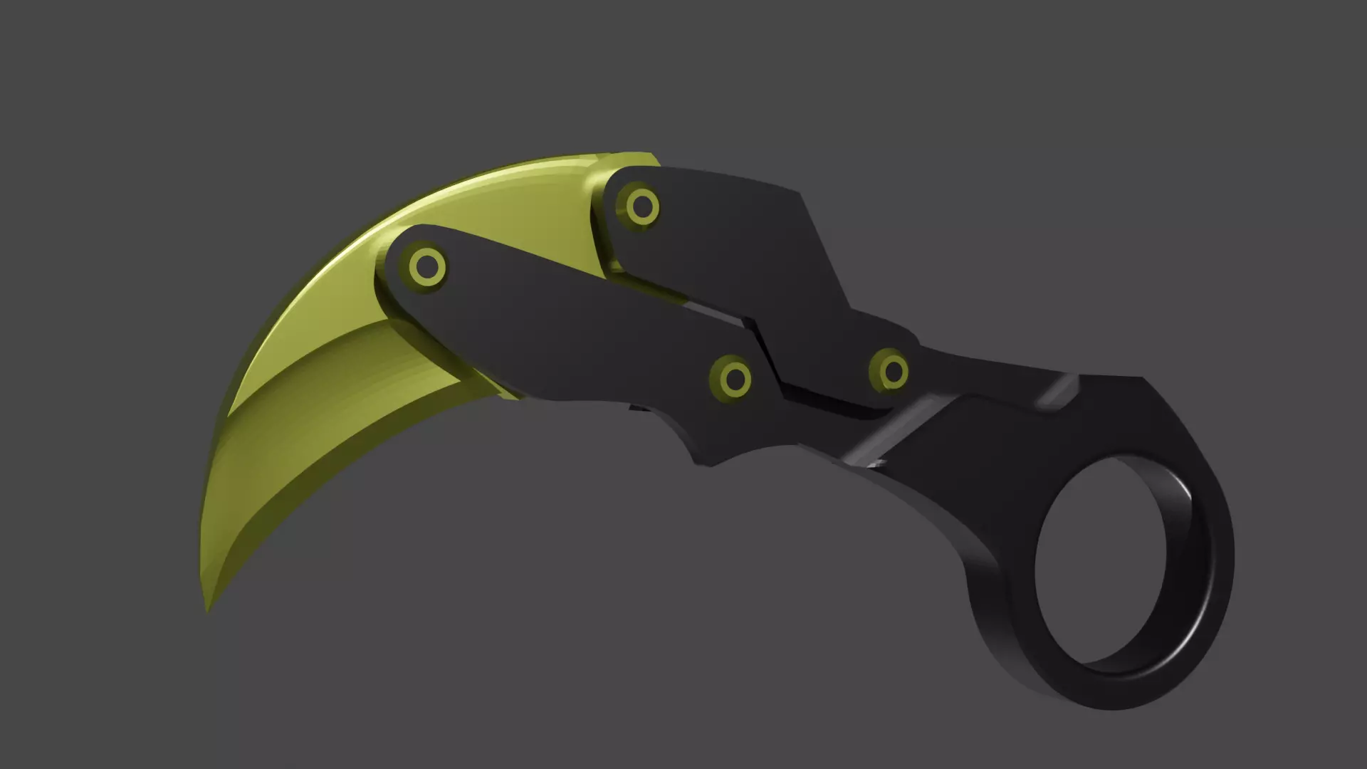 3D Print  Foldable Kerambit 3D print model_0