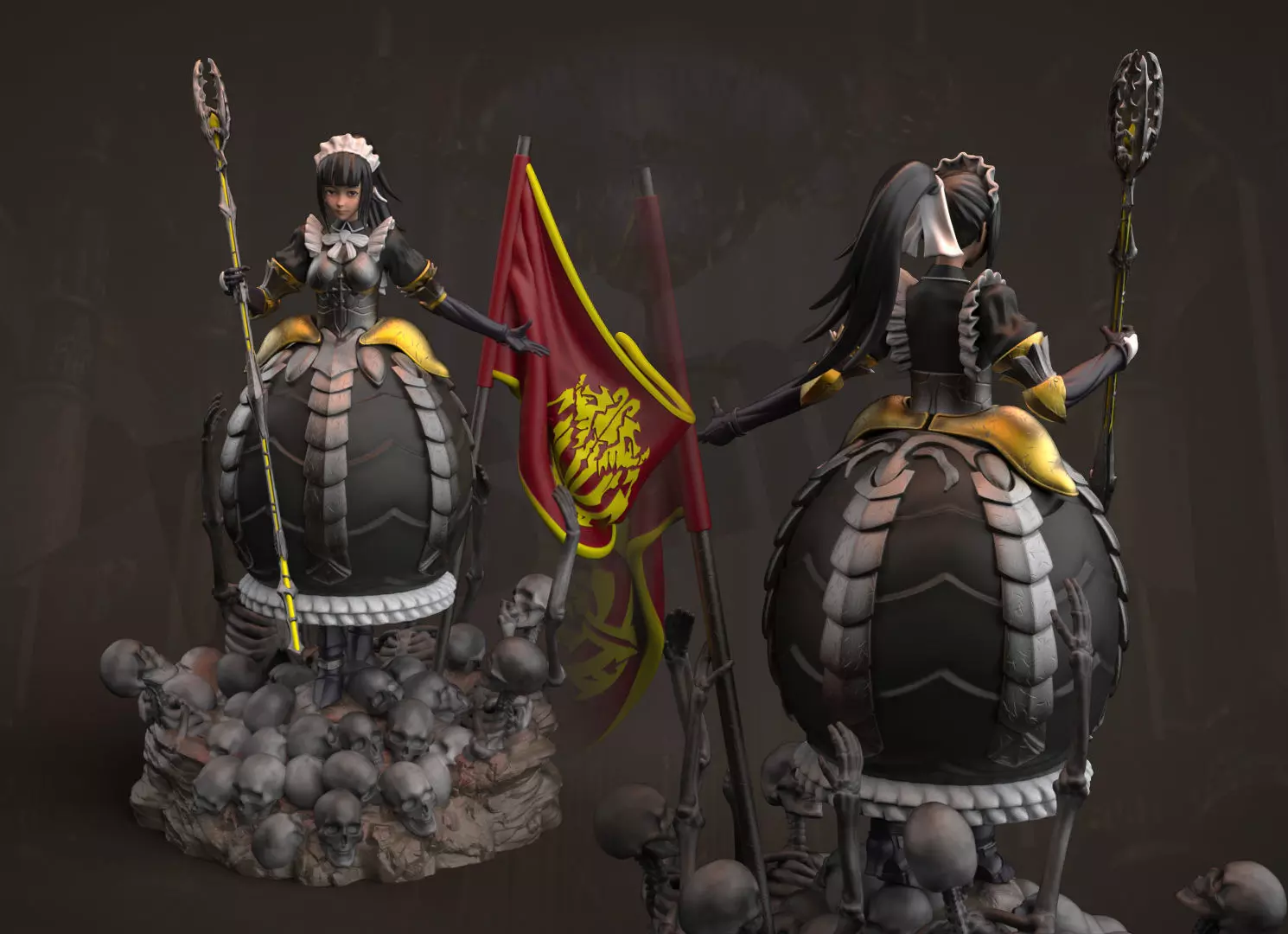 Narberal Gamma battle maid - Overlord 3D print model_0