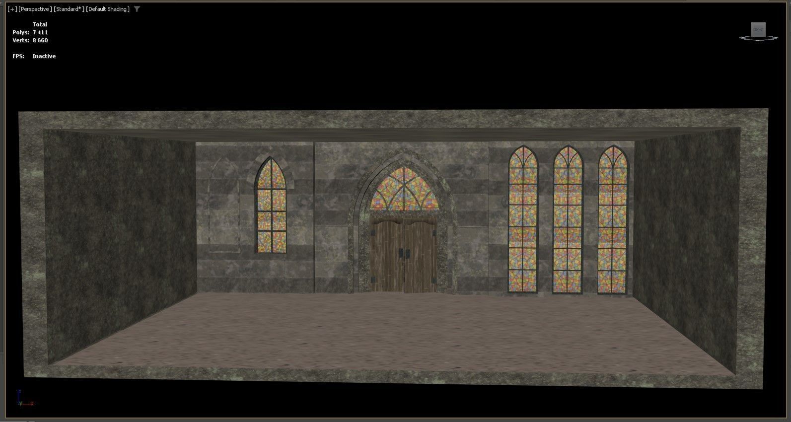 Medieval Door Low-poly 3D model_2