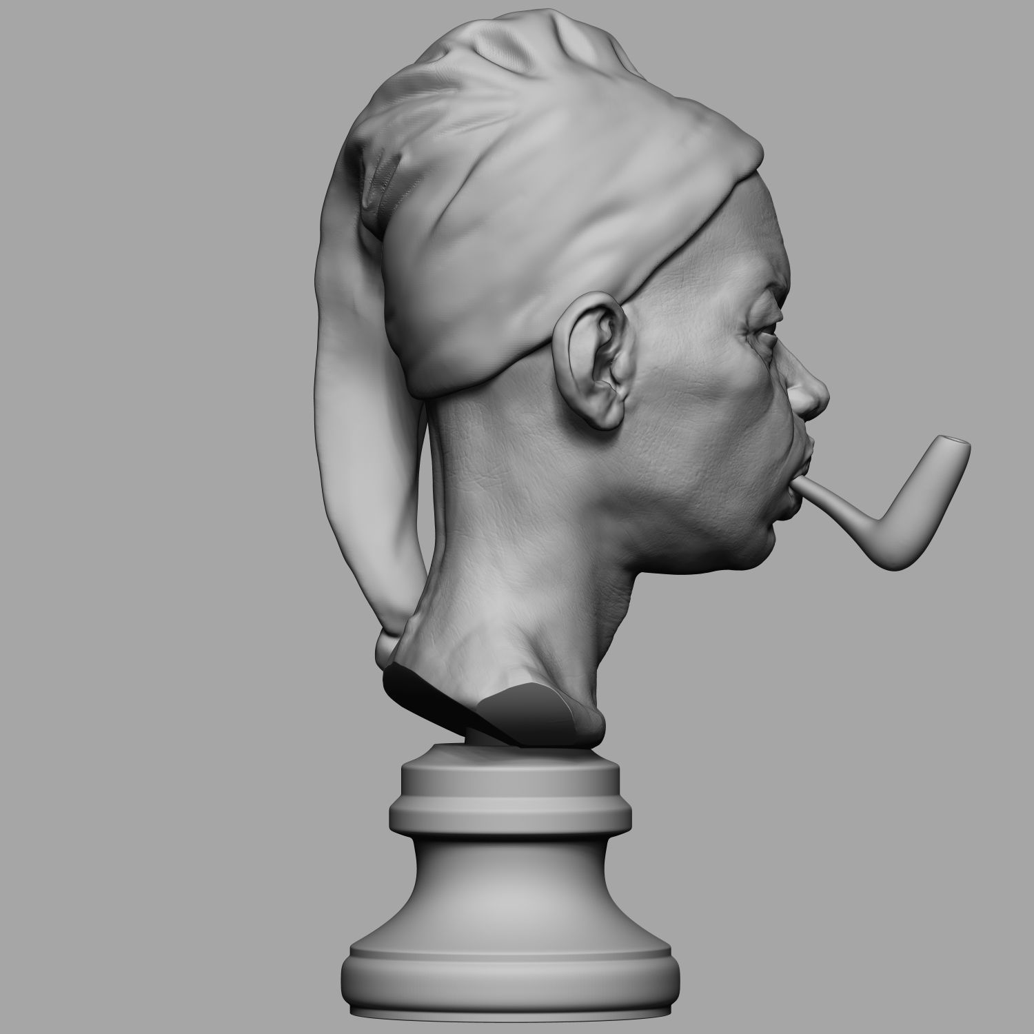 Elf Bust 3D print model_14