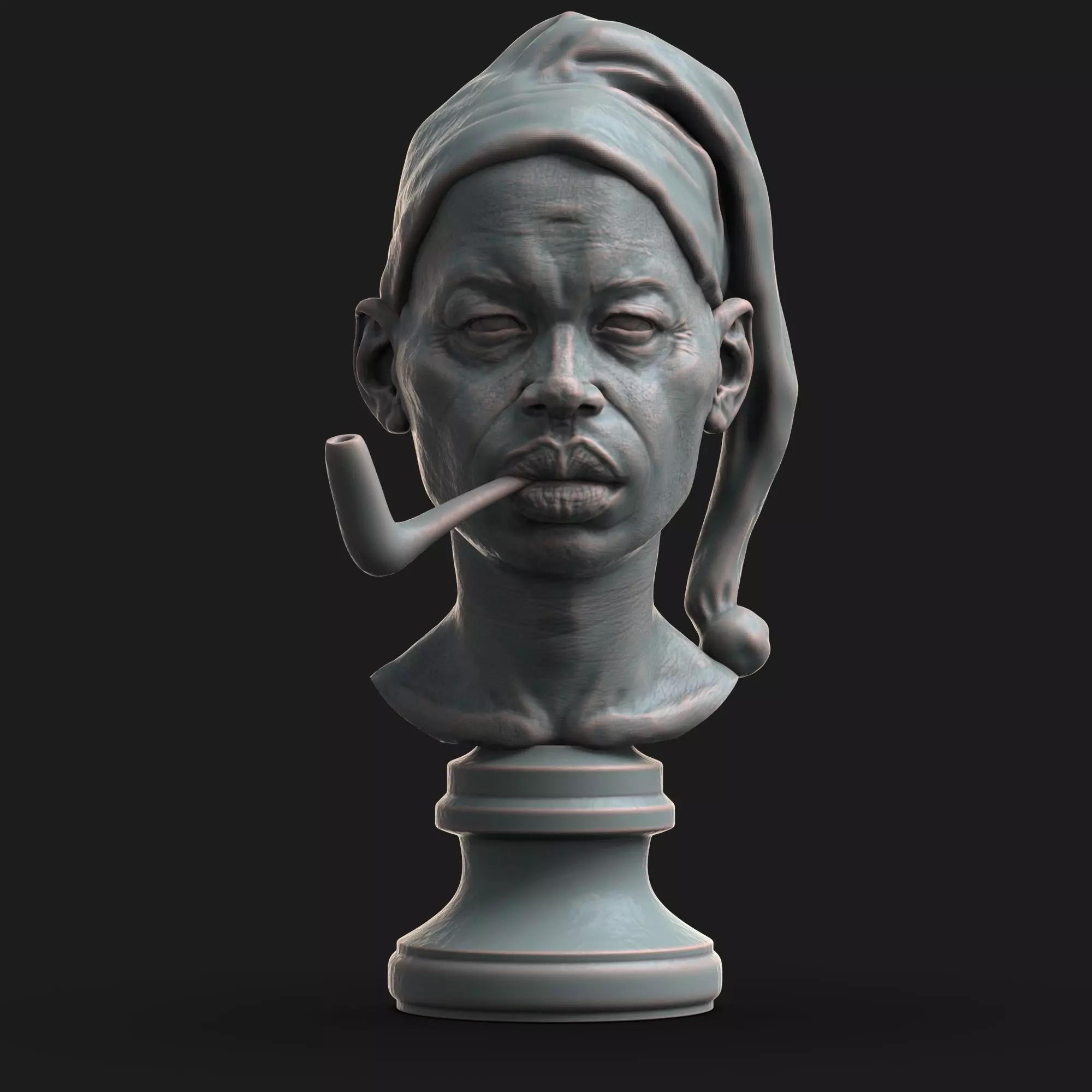 Elf Bust 3D print model_0