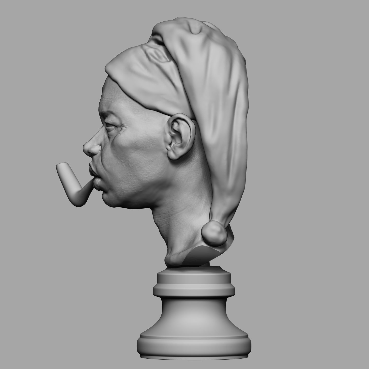 Elf Bust 3D print model_9