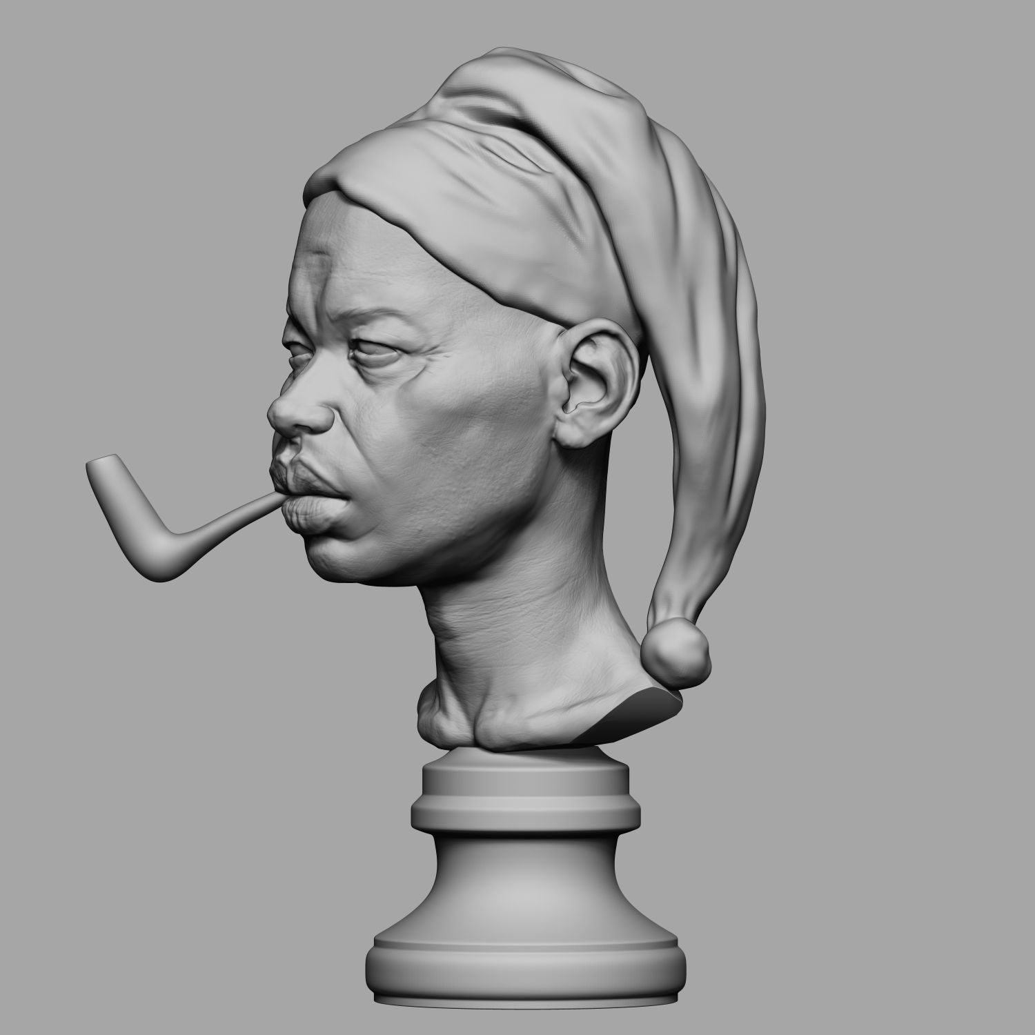 Elf Bust 3D print model_7