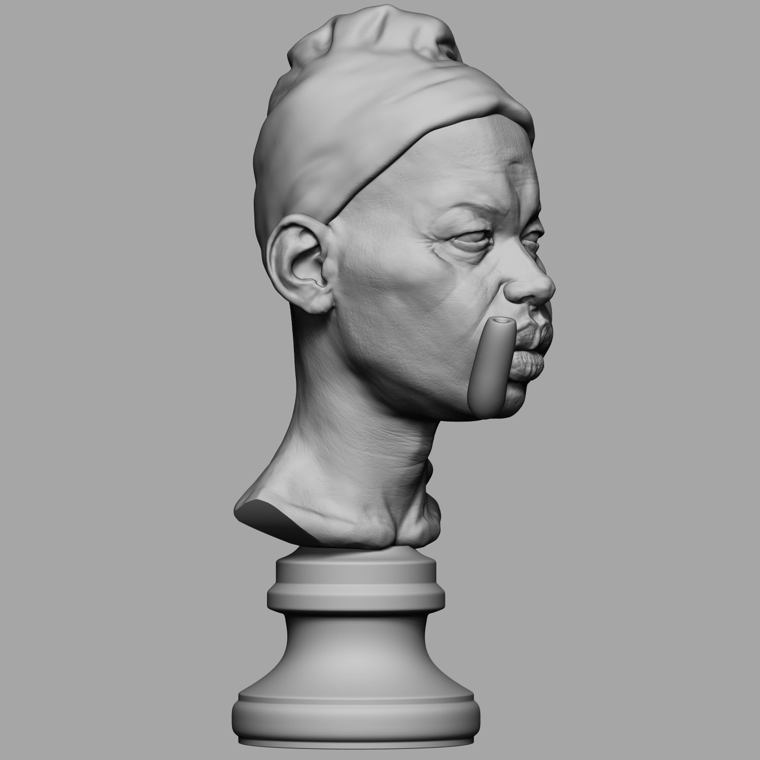 Elf Bust 3D print model_15