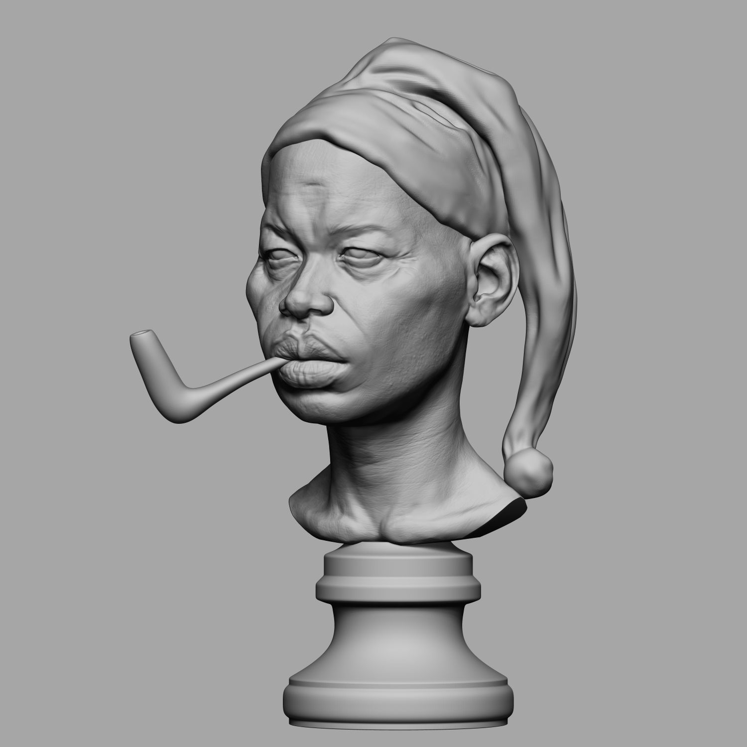 Elf Bust 3D print model_6