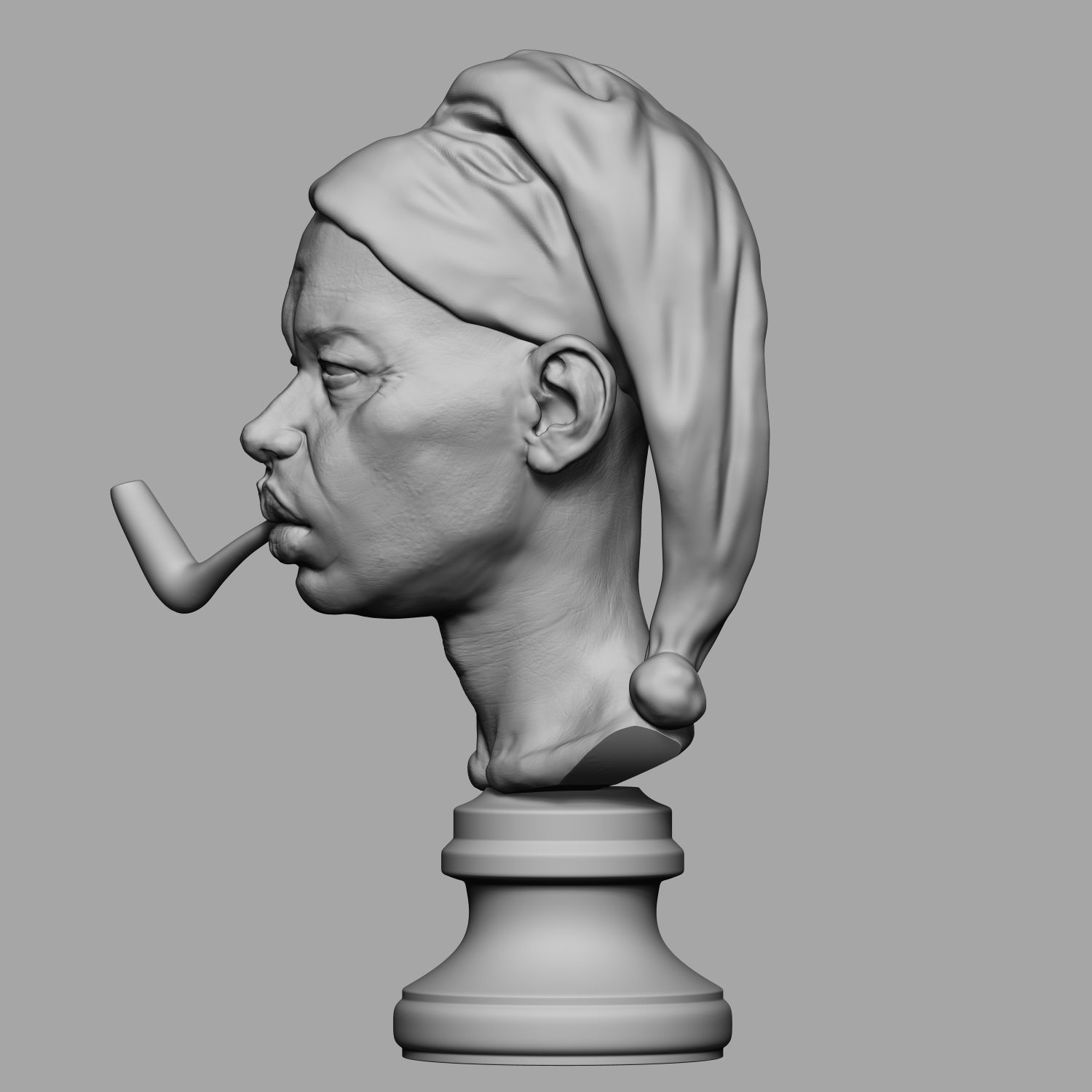 Elf Bust 3D print model_8