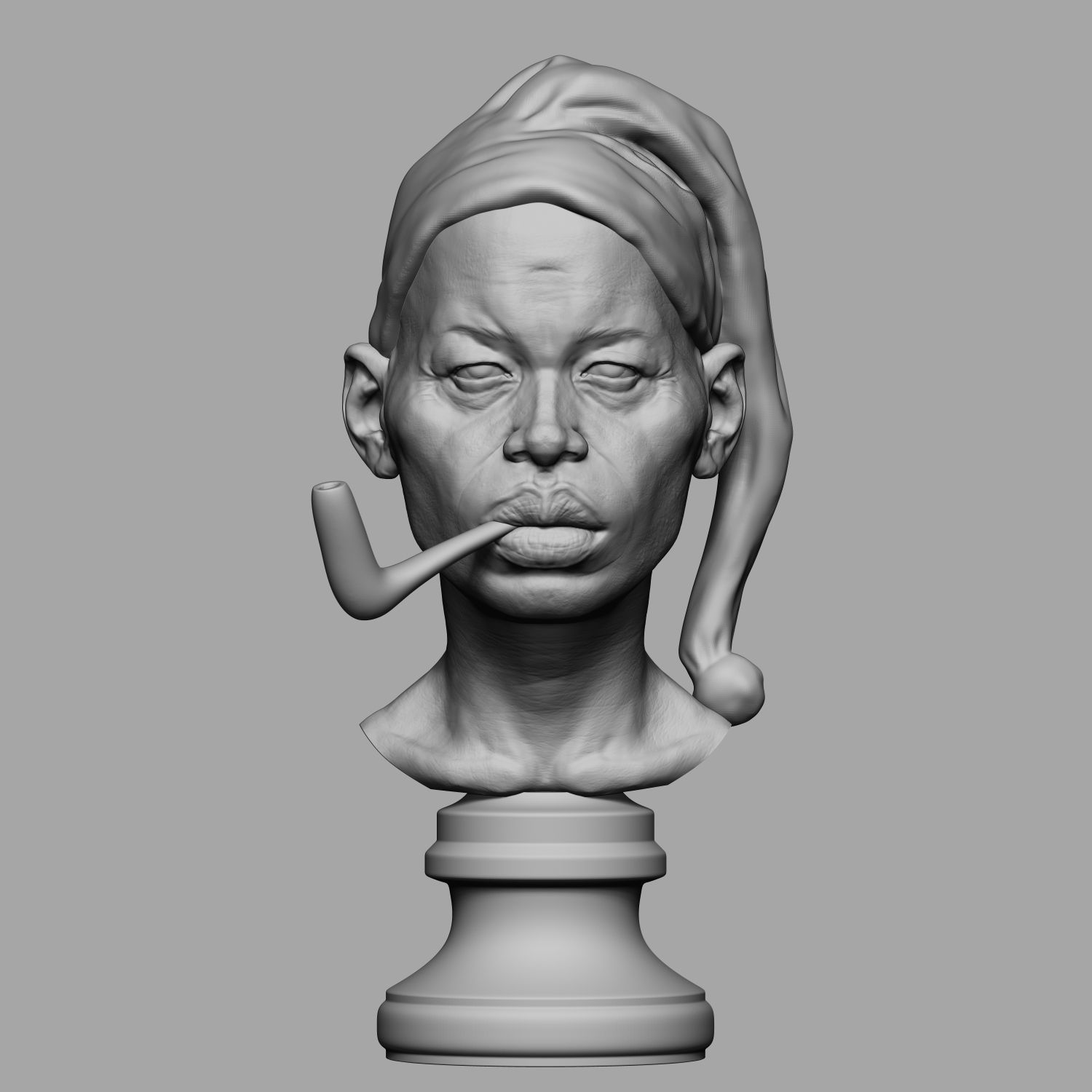 Elf Bust 3D print model_4