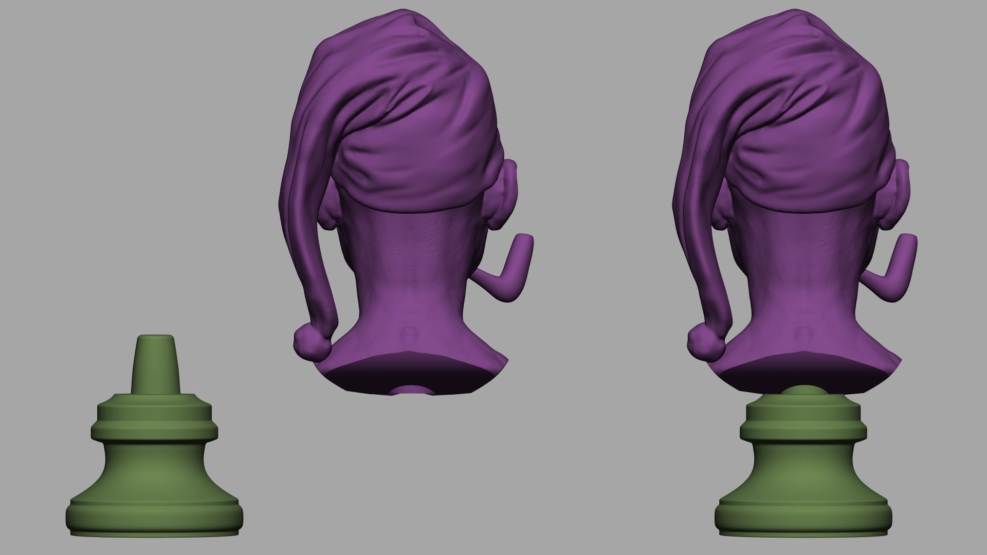 Elf Bust 3D print model_3