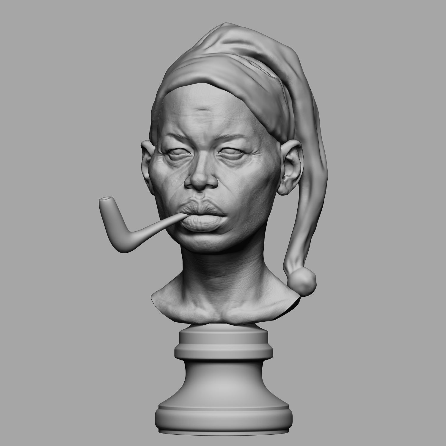 Elf Bust 3D print model_5