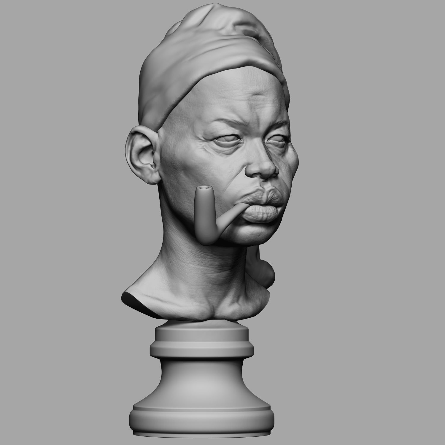 Elf Bust 3D print model_16