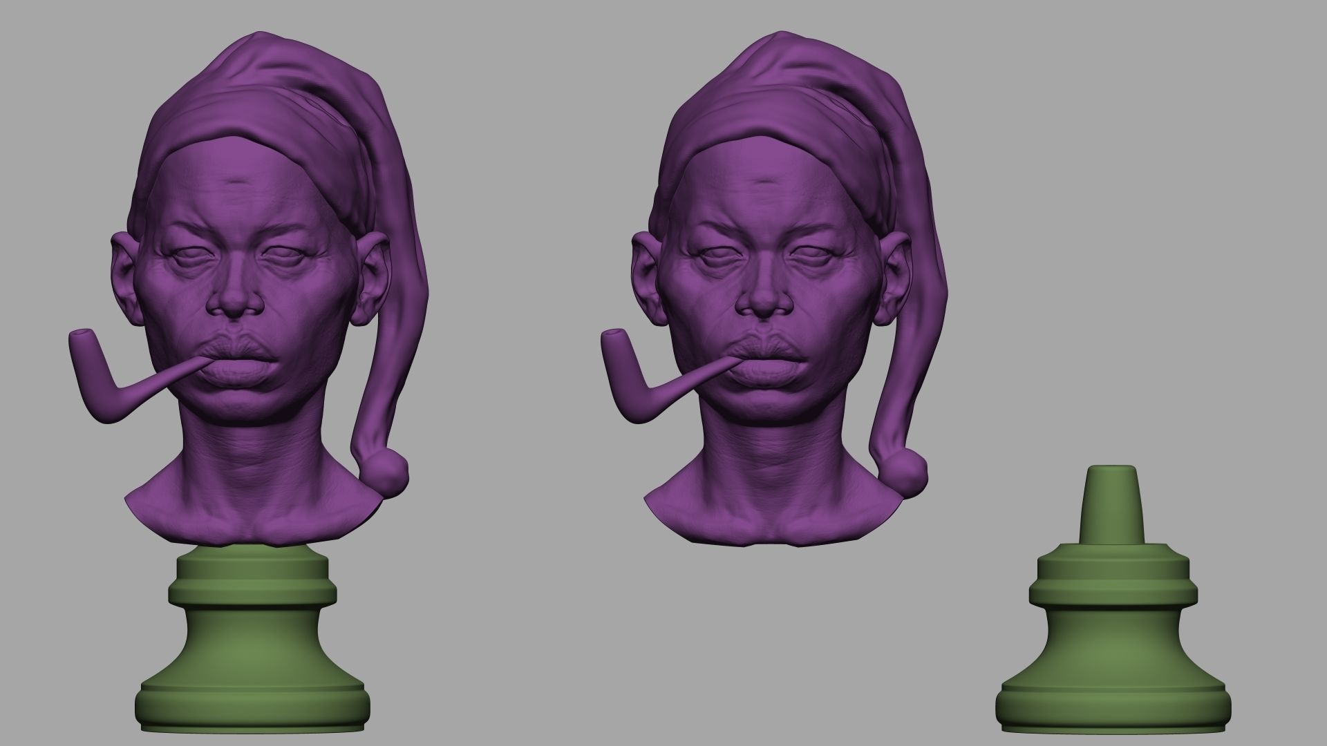Elf Bust 3D print model_2