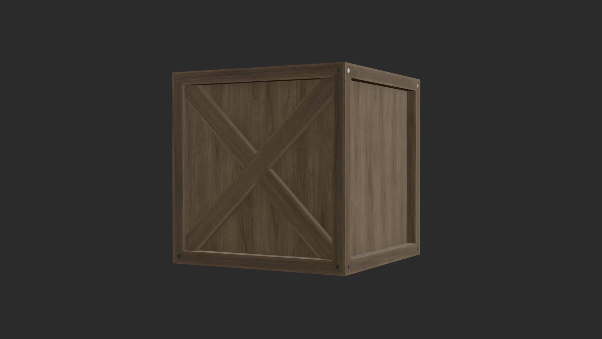 Wooden Boxes Low-poly 3D model_2
