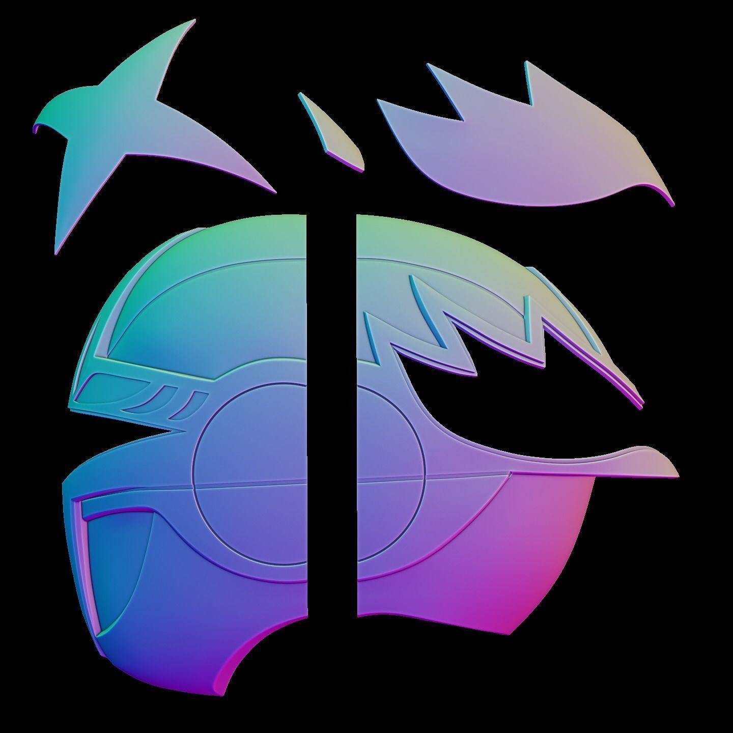 Green Samurai Ranger Helmet - Power Rangers Ninja Storm Cosplay 3D print model_2