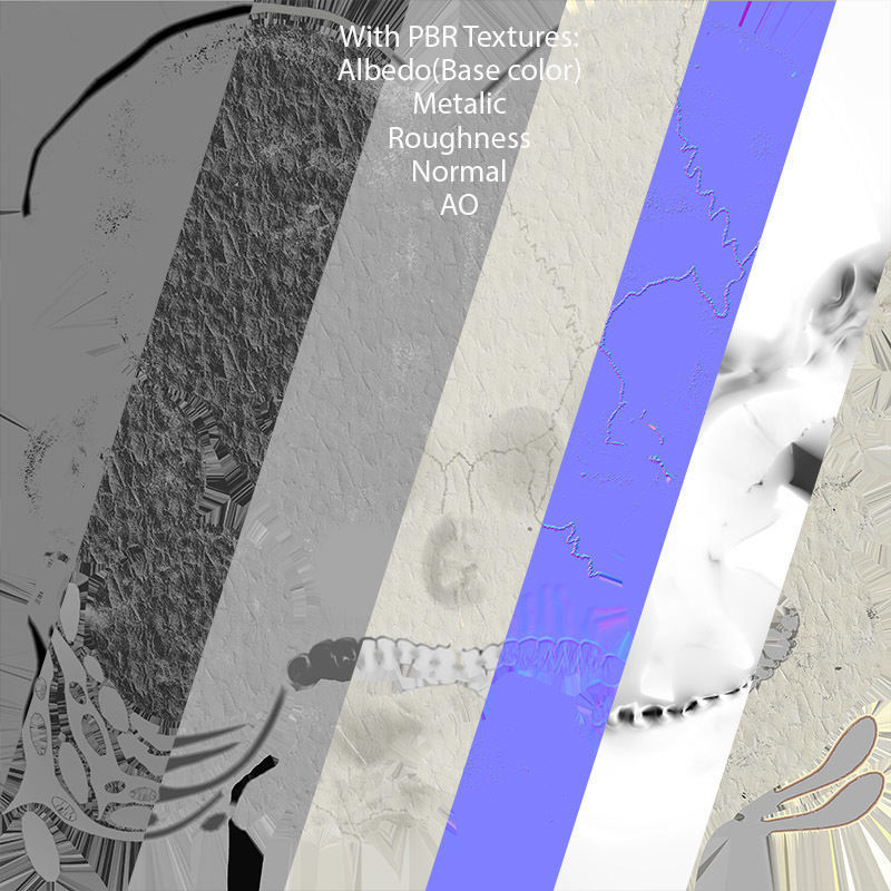 Human Skull Low-poly 3D model_19