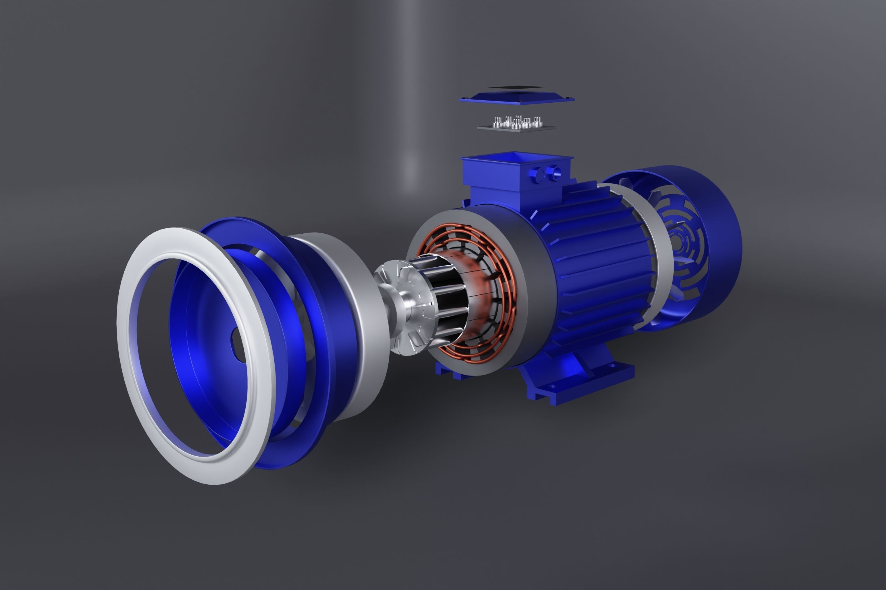 Squirrel Cage Induction motor 3d model  3D model_1