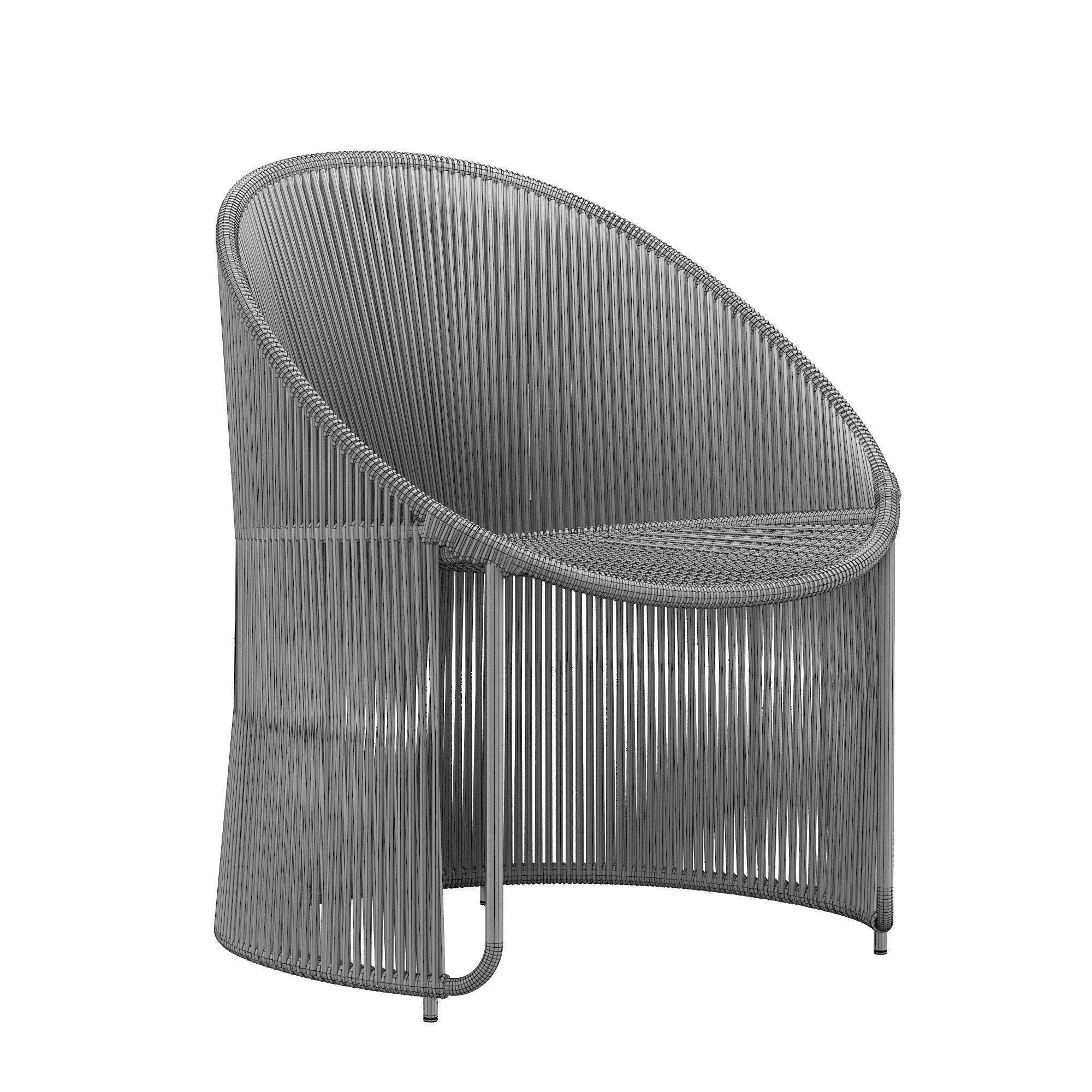 Cartagenas black lounge chair 3D model_7