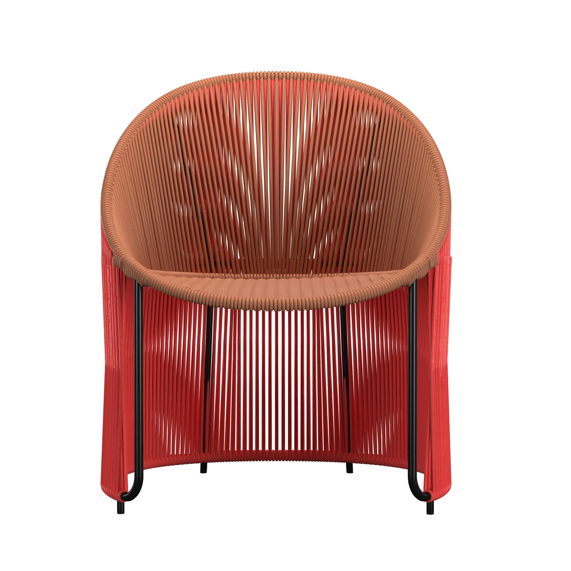 Cartagenas black lounge chair 3D model_2