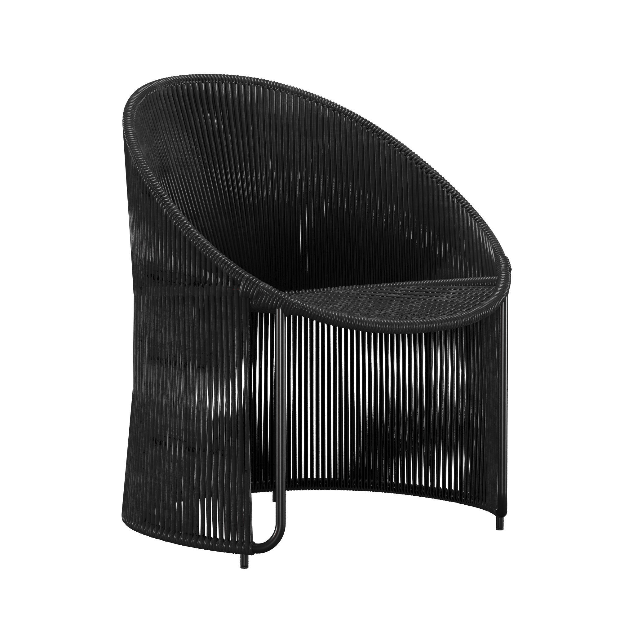 Cartagenas black lounge chair 3D model_4
