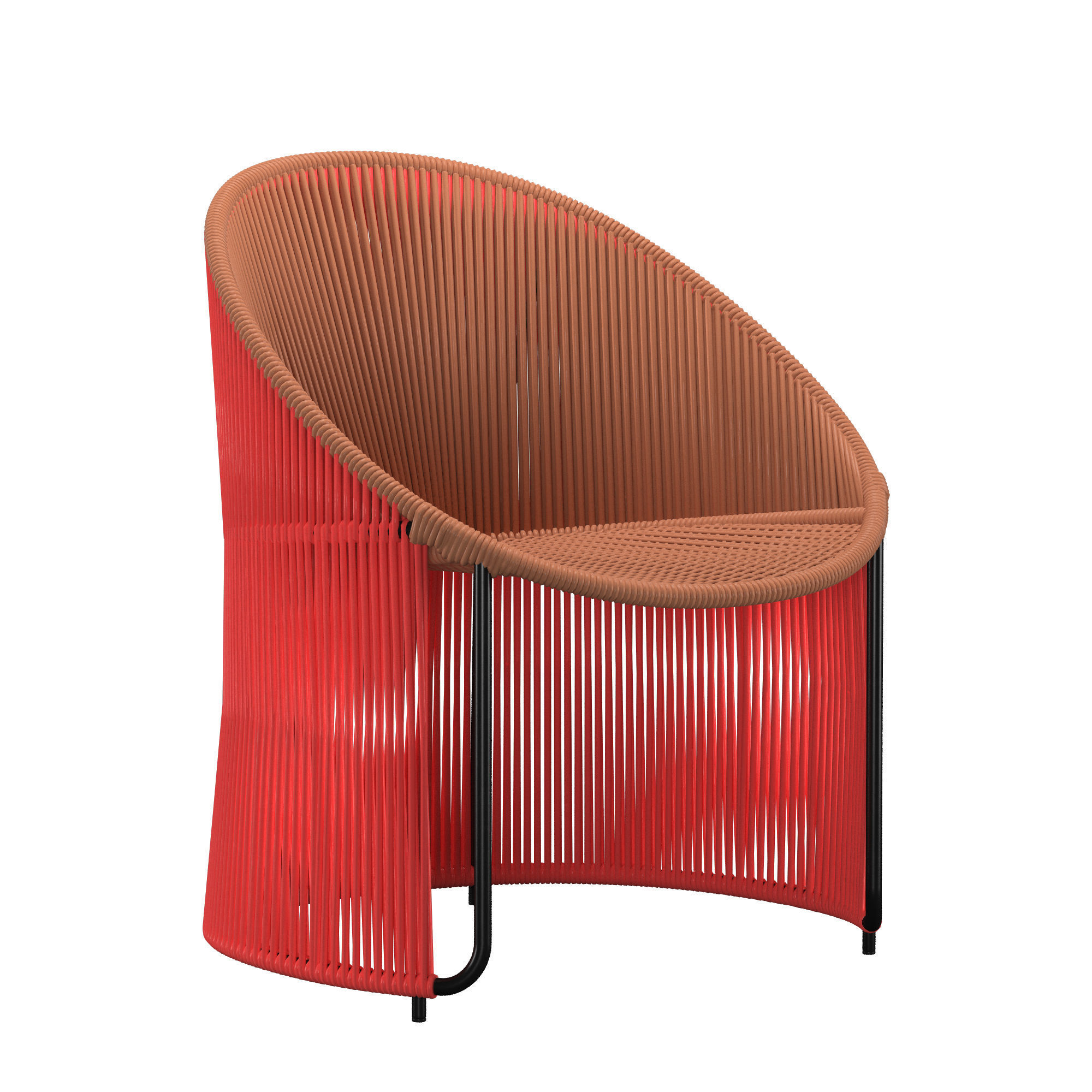 Cartagenas black lounge chair 3D model_1