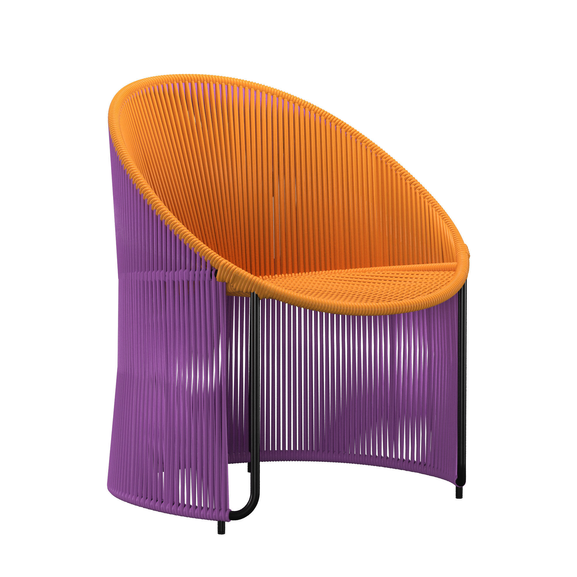 Cartagenas black lounge chair 3D model_5