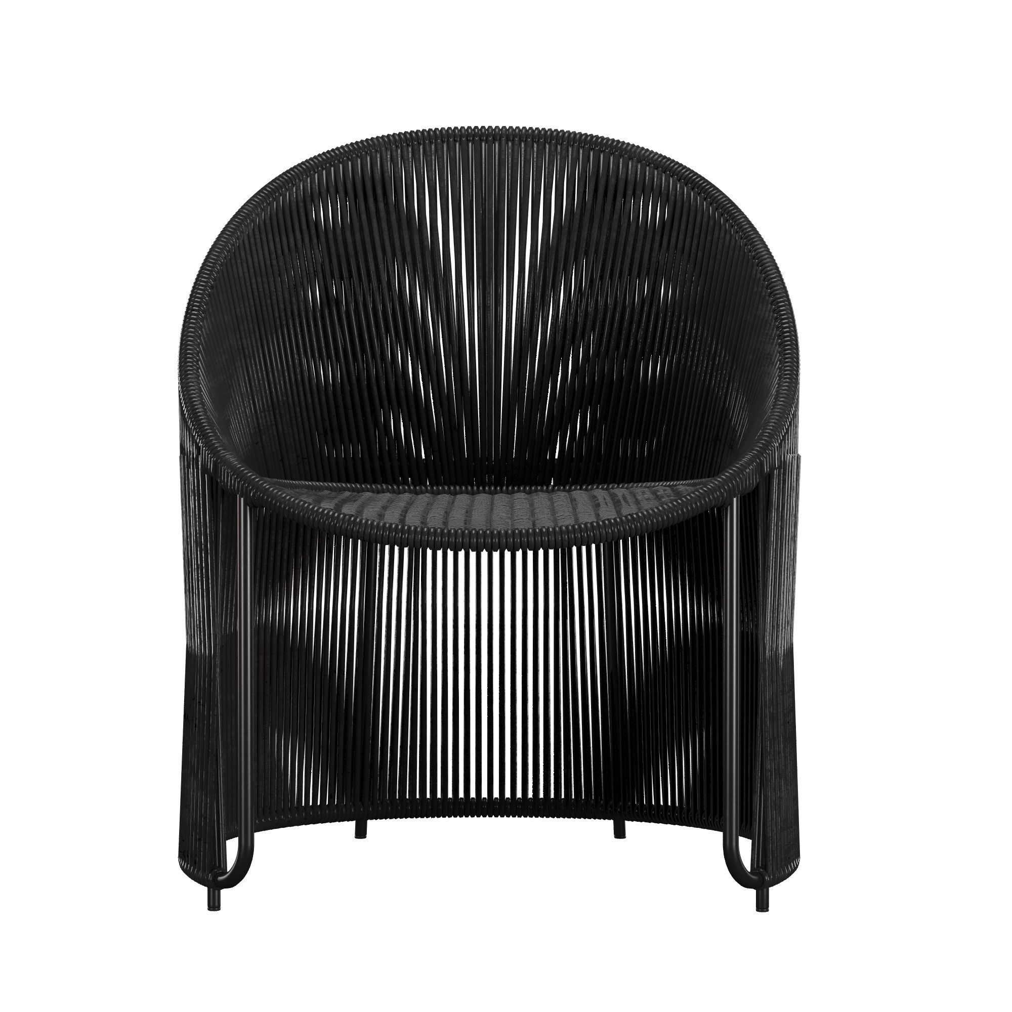 Cartagenas black lounge chair 3D model_3