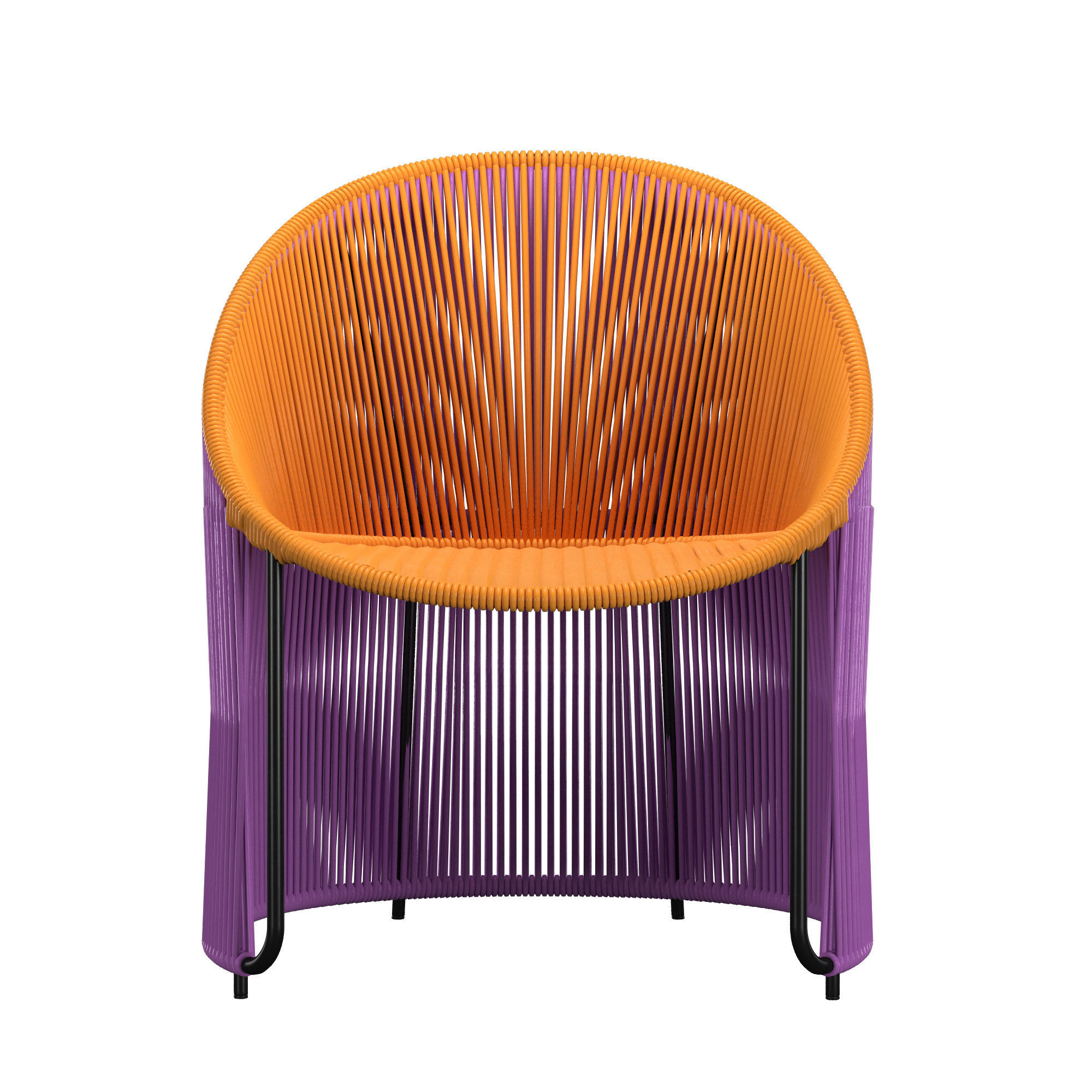 Cartagenas black lounge chair 3D model_6