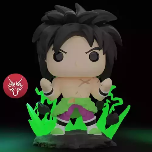 Broly Base Form Dragon Ball Super Custom Funko Pop 3D print model
