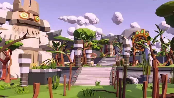 Low Poly Medieval Village - Unity URP