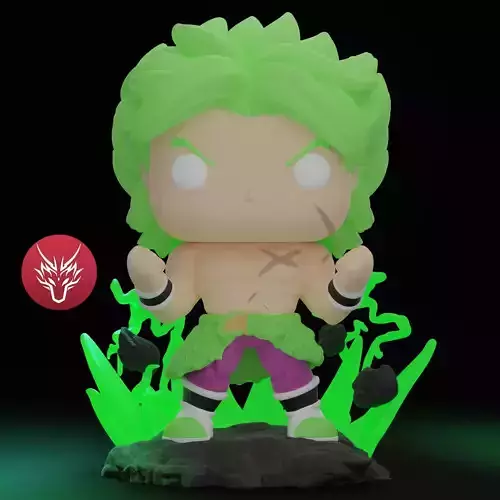 Broly Legendary Super Saiyan Dragon Ball Super Custom Funko Pop 3D print model