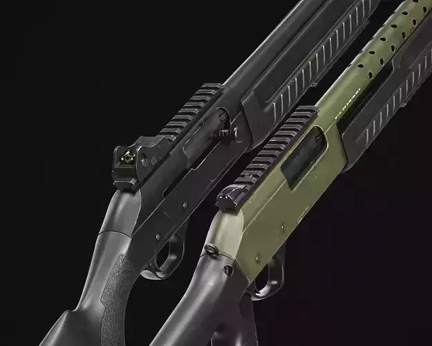 Fabarm Shotguns Low-poly 3D model