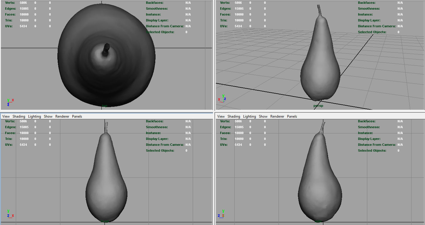 Realistic Pear Low-poly 3D model_4
