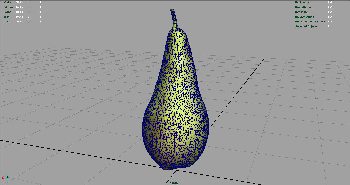 Realistic Pear Low-poly 3D model_3