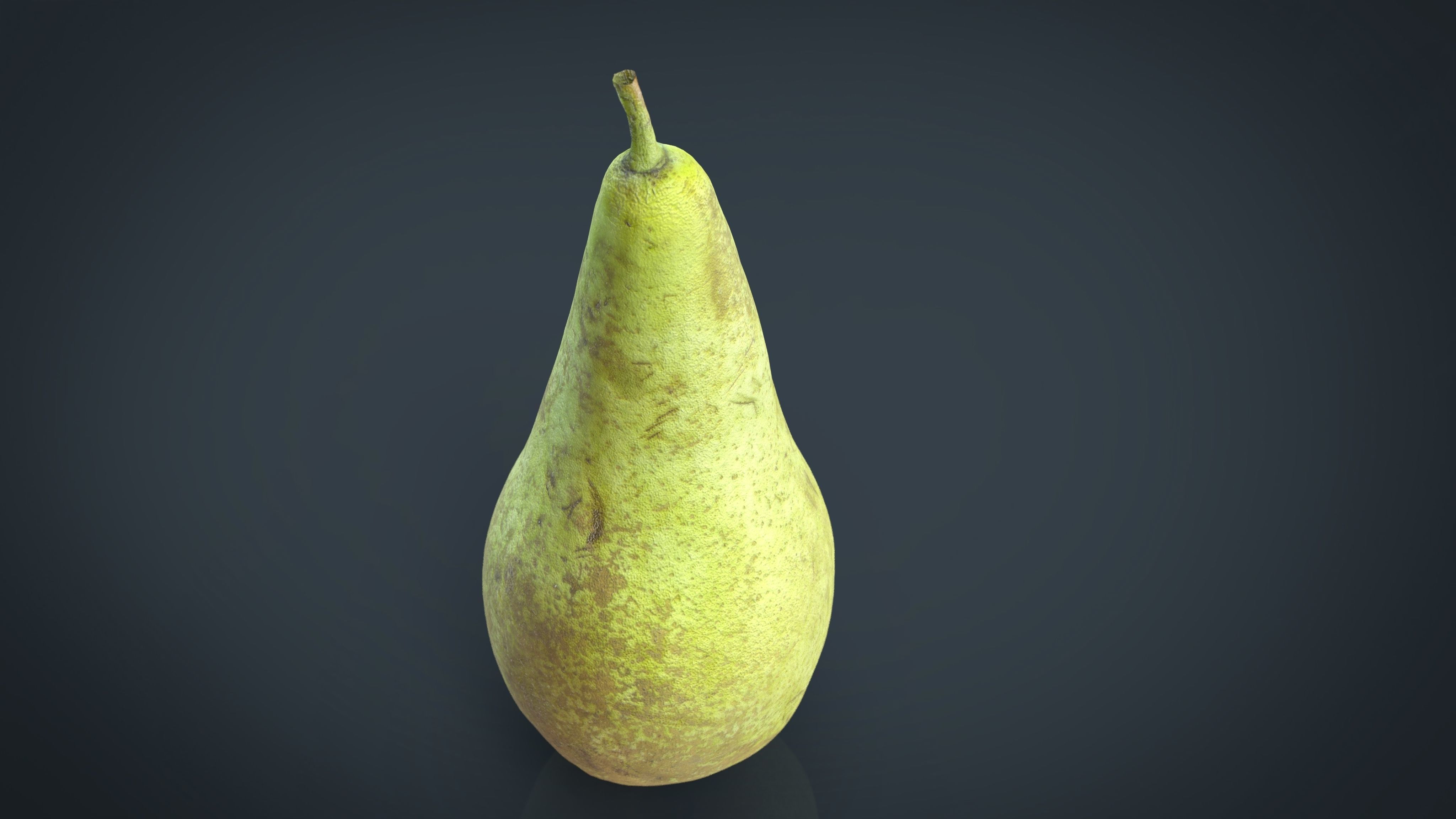 Realistic Pear Low-poly 3D model_2