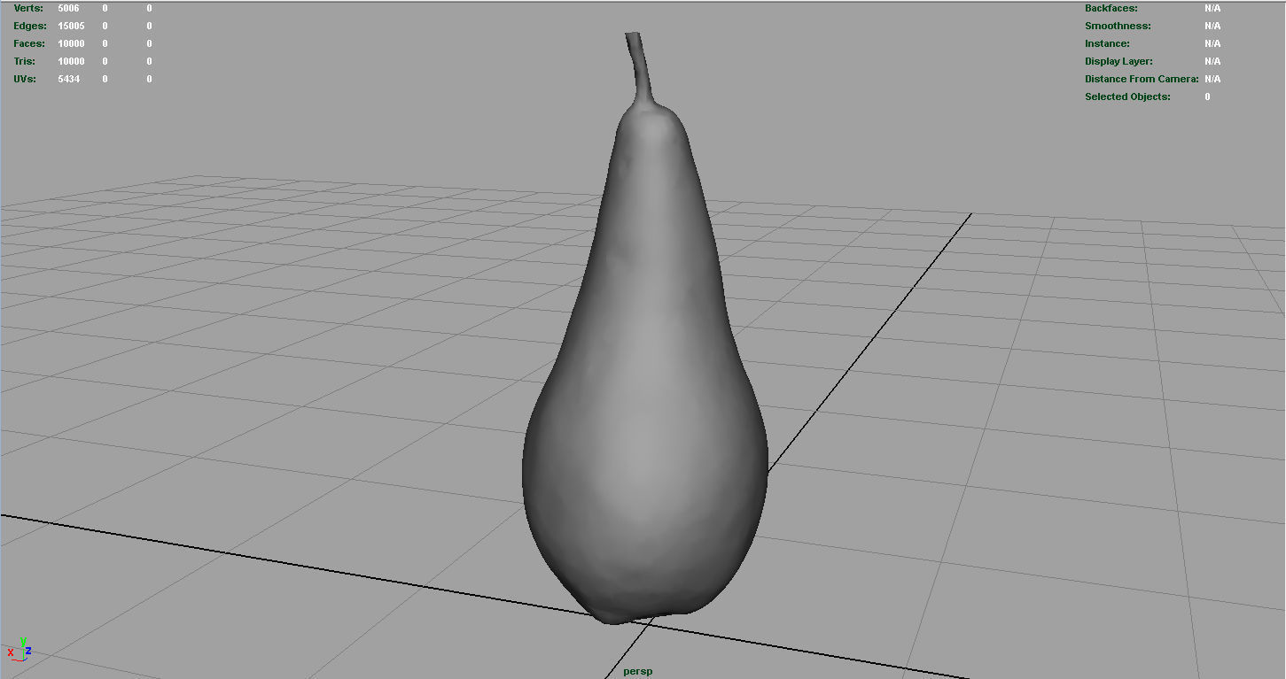 Realistic Pear Low-poly 3D model_5