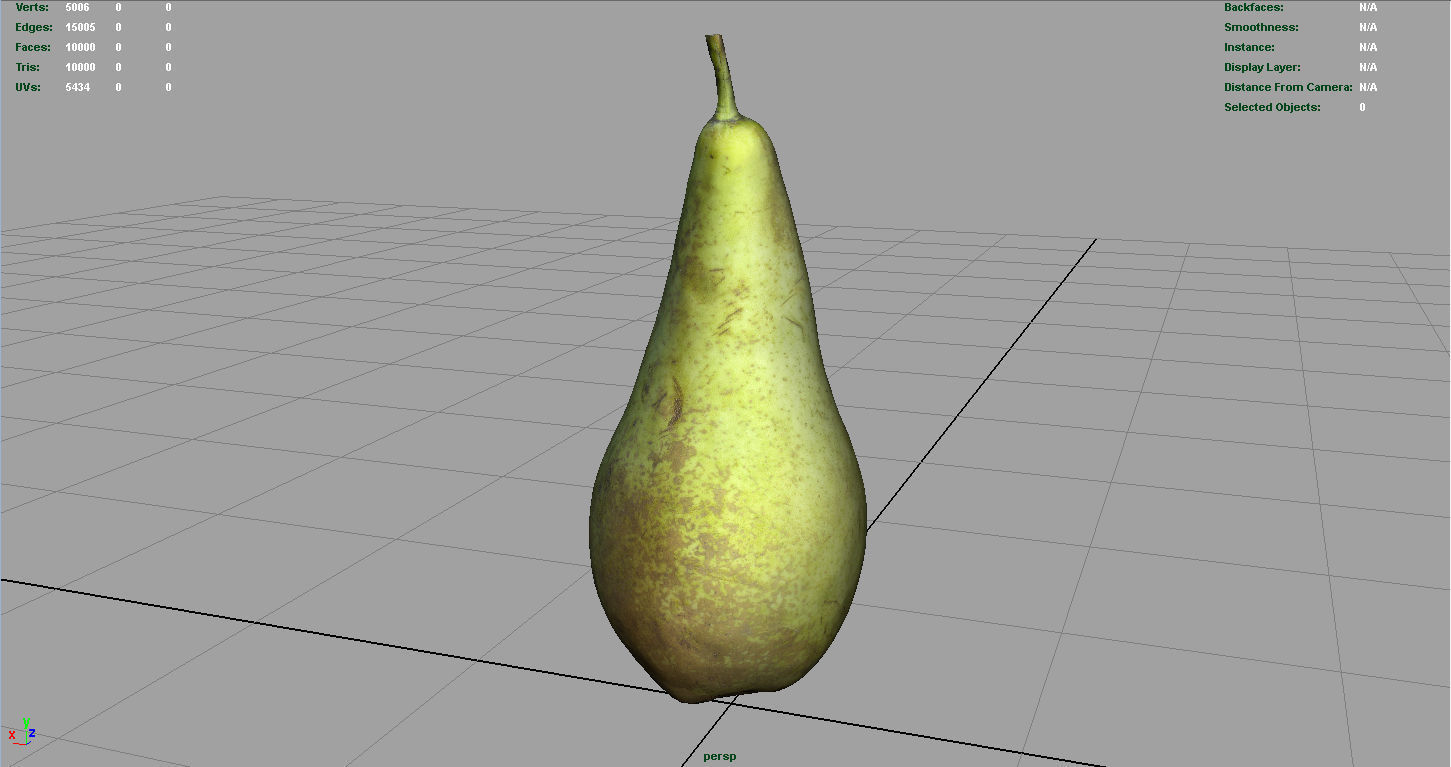 Realistic Pear Low-poly 3D model_6