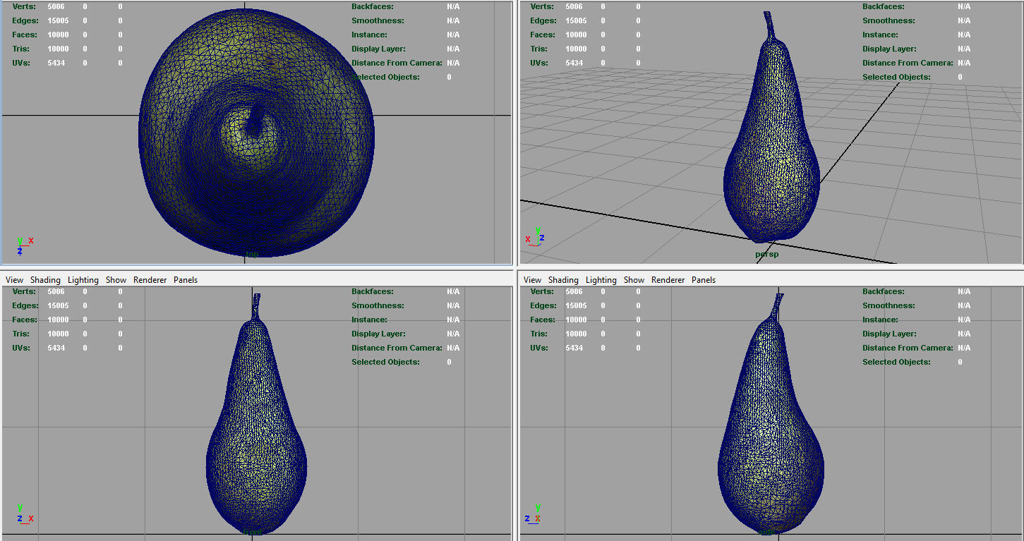 Realistic Pear Low-poly 3D model_8