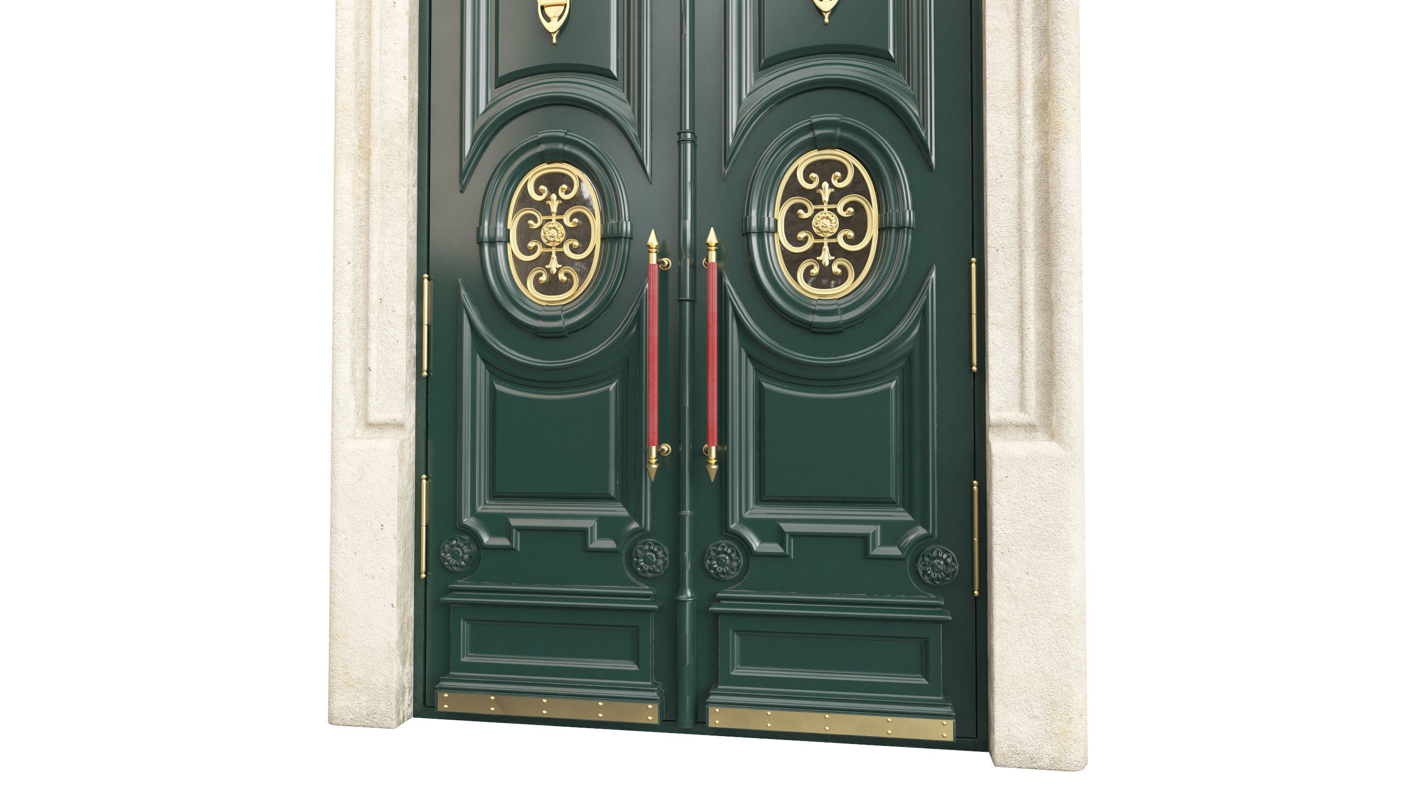 Entrance classic door 118 3D model_1