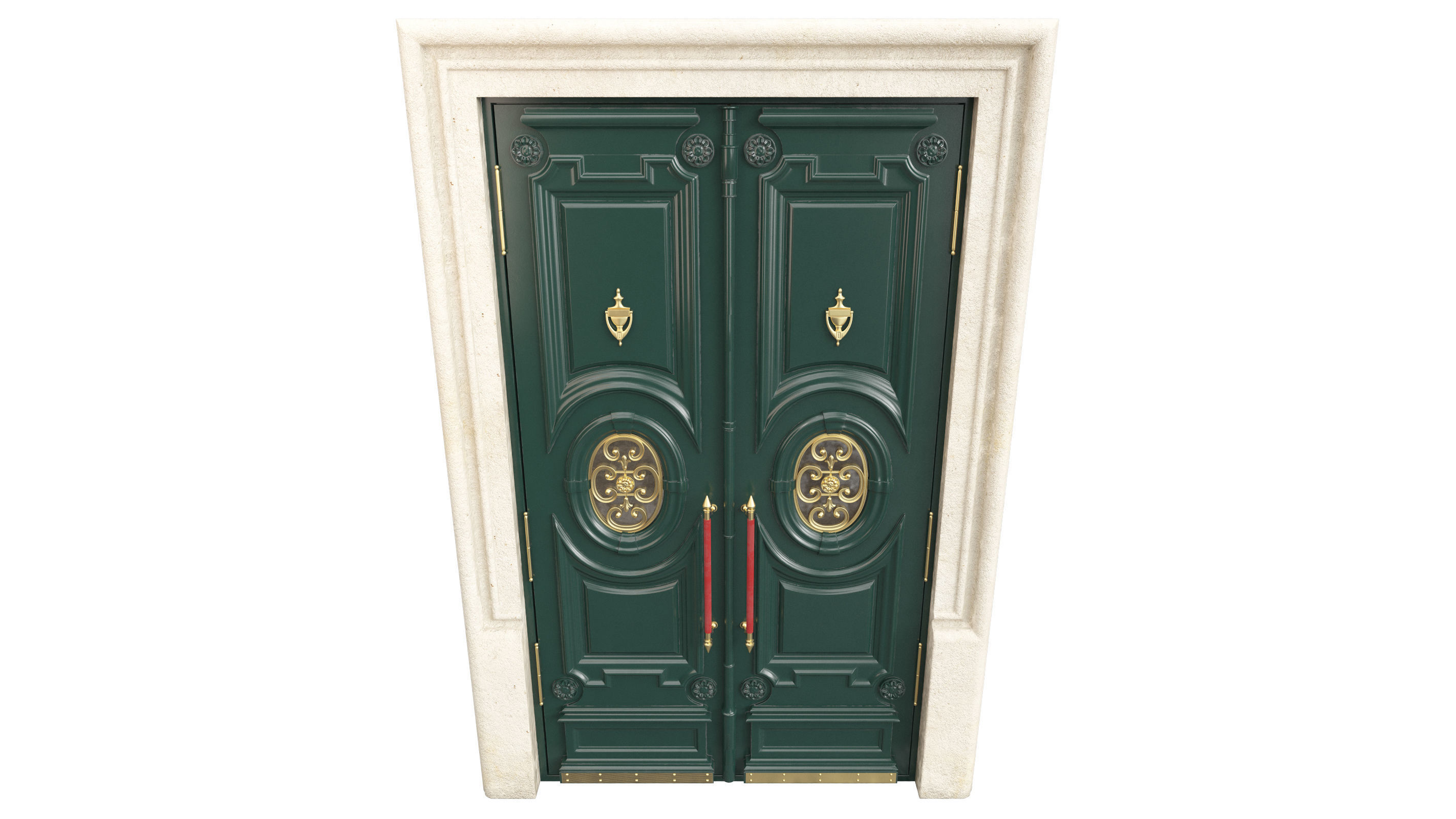 Entrance classic door 118 3D model_5