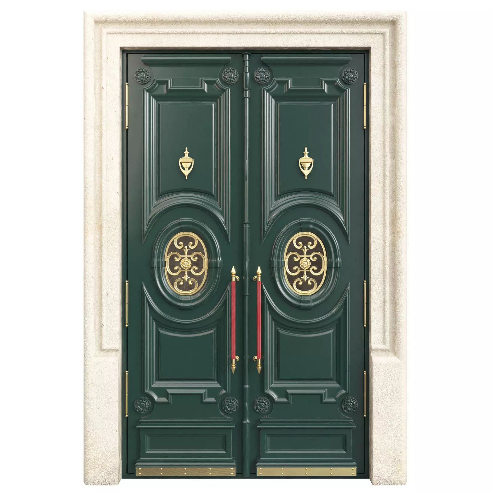 Entrance classic door 118 3D model_0