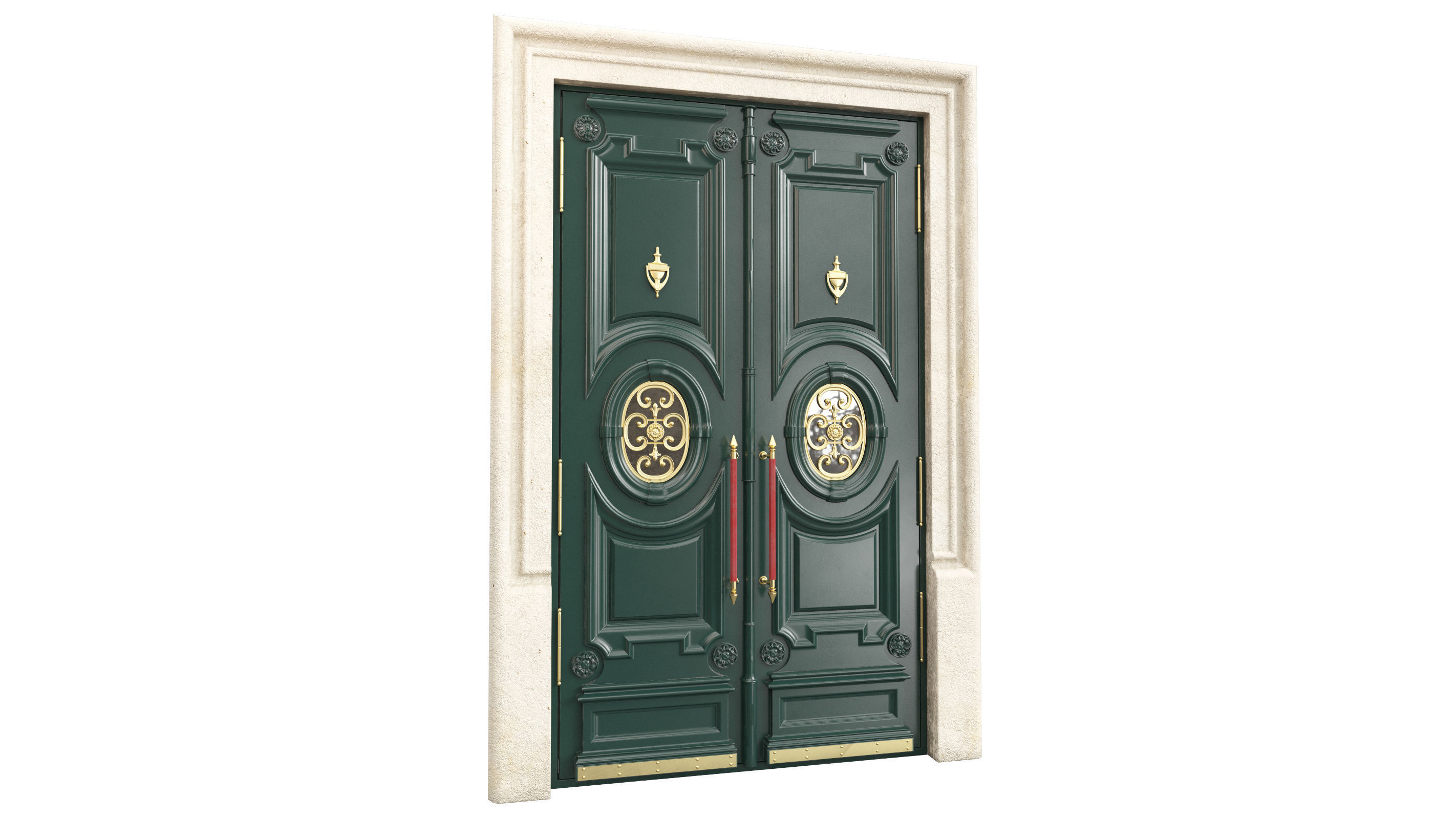 Entrance classic door 118 3D model_4