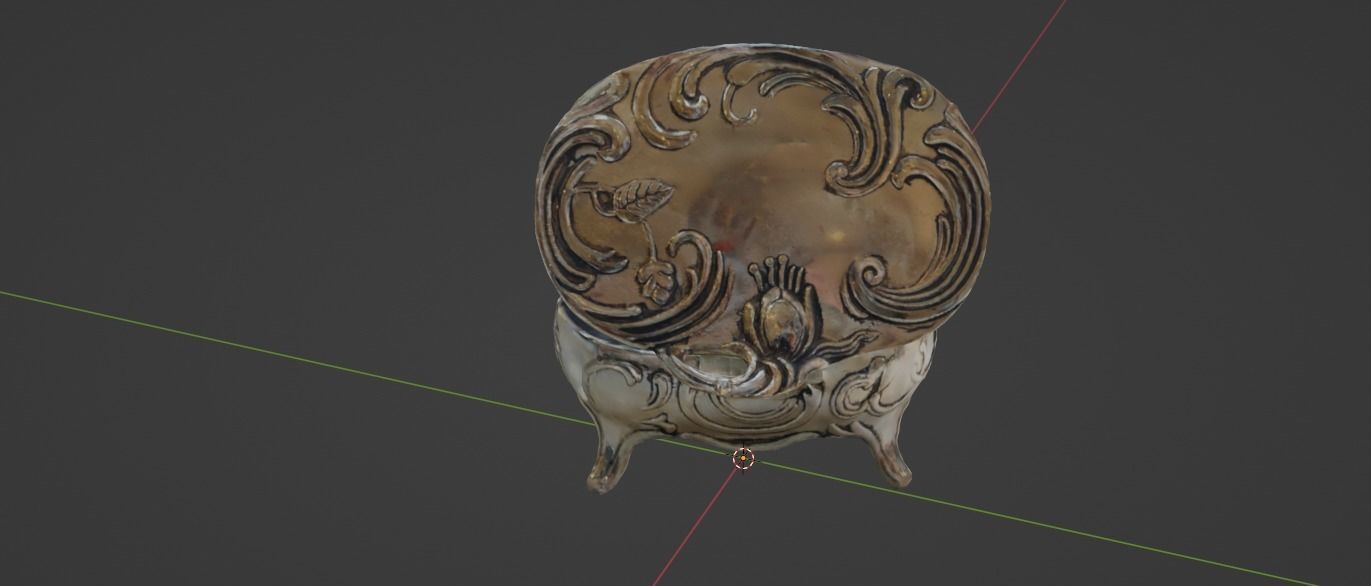 Silver Chest 3D model_1