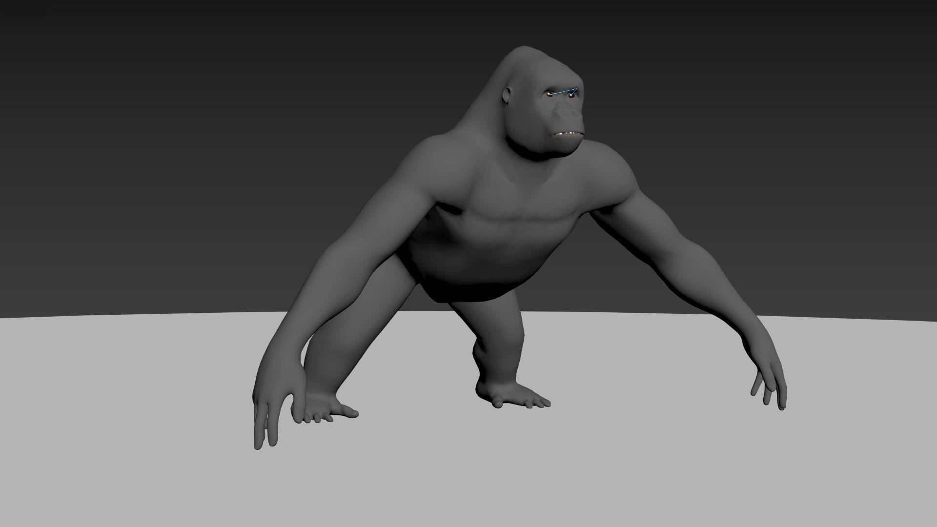 C Silverback Gorilla 8K- 3d animated 3D model_23