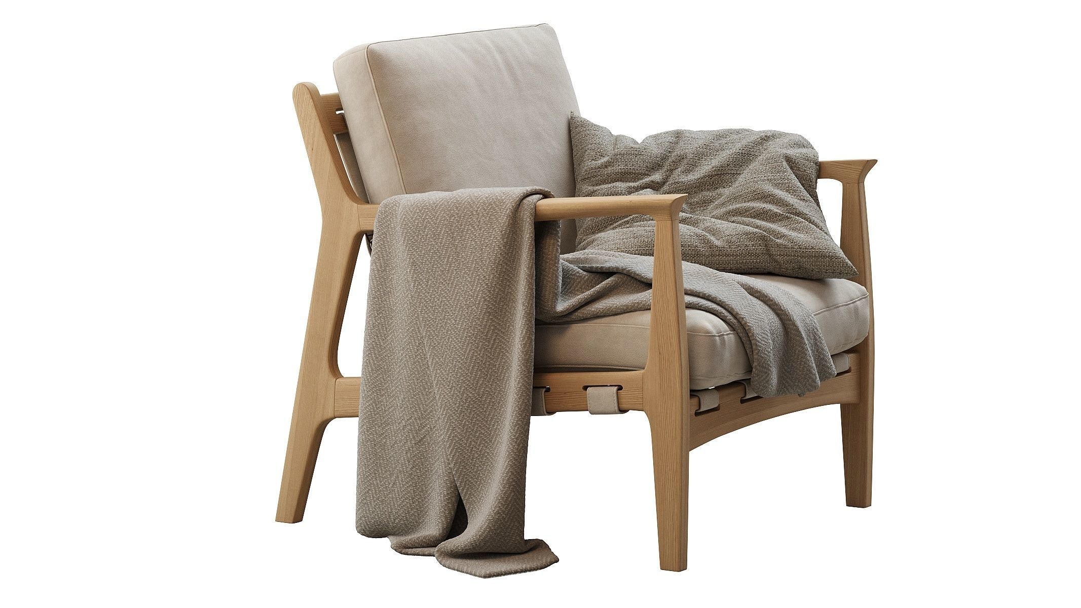 Kenneth Leather Chair 3D model_3