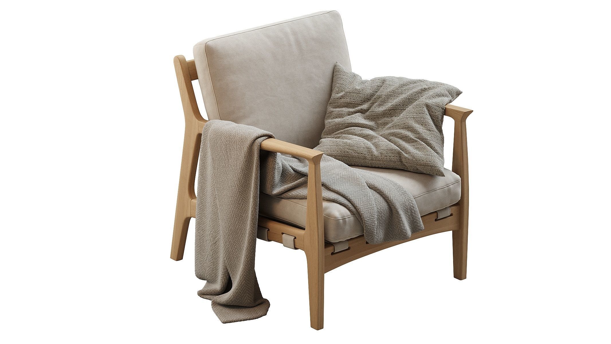 Kenneth Leather Chair 3D model_2