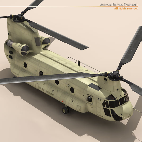 CH-47 US Army desert 3D model_1