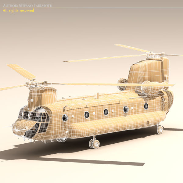 CH-47 US Army desert 3D model_9