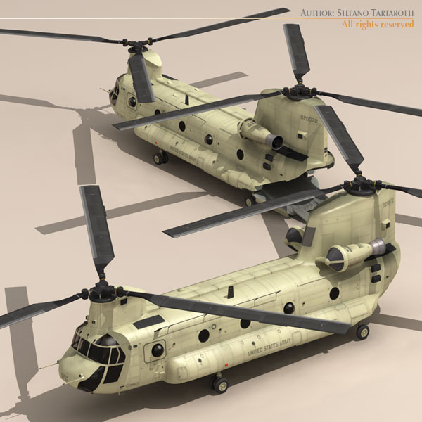 CH-47 US Army desert 3D model_12