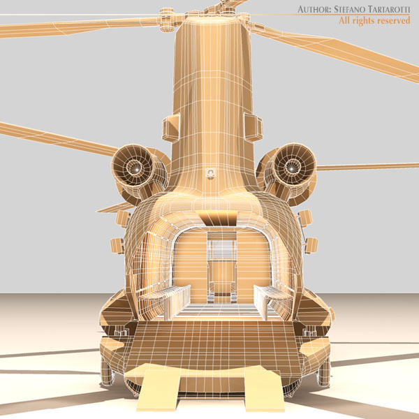 CH-47 US Army desert 3D model_2