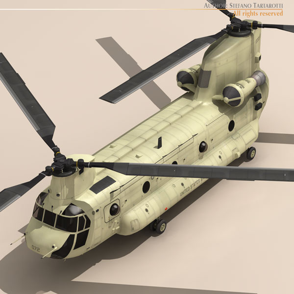 CH-47 US Army desert 3D model_10